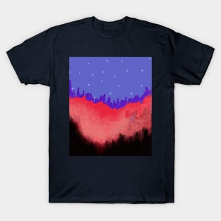 Abstract Burning Jungle Shining City T-Shirt